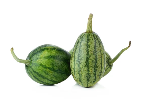 Kleine Wassermelone Isoliert Auf Weißem Hintergrund — Stockfoto