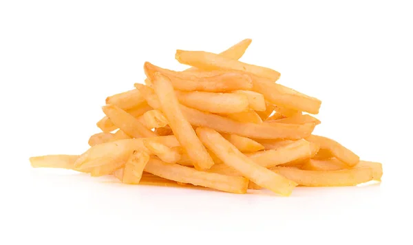 Heap French Fries Isolated White Background Stock Picture