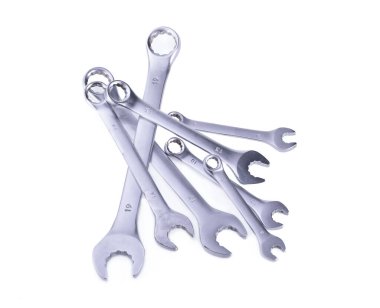 İngiliz anahtarı beyazda izole edildi