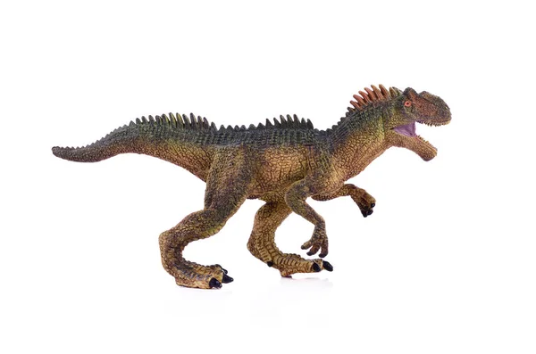 Beyaz arkaplanda yeşil tyrannosaurus
