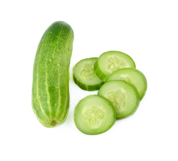 Green Cucumber White Background Isolated — Stock Photo, Image