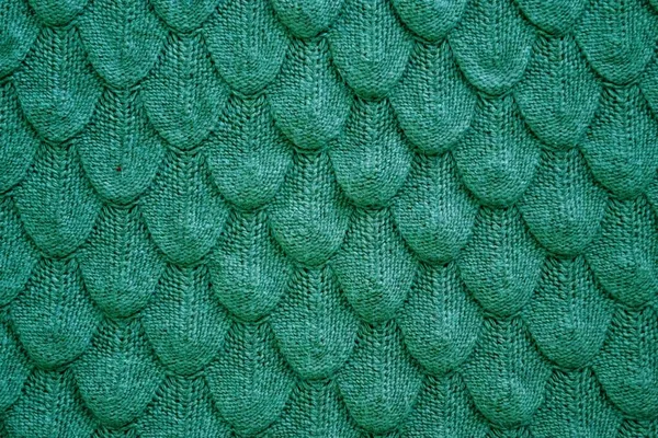 Realistic knitted texture closeup in green. Модная концепция . — стоковое фото