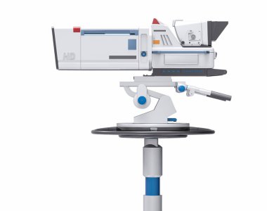 3D izole profesyonel Tv kamera. Video prodüksiyon dijital.