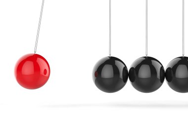 3D izole sarkaç topları halat. İş takım çalışması Concep