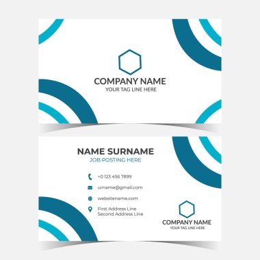 Yaratıcı, basit, temiz, beyaz kart şablonu şirket işi için hazır.