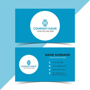Harika bir şirket, modern temiz kartvizit şablonu vektör baskısı şirket işi için hazır dosya