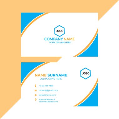 Mükemmel yaratıcı, modern, temiz kartvizit şablonu vektör yazdırma şirket işi için hazır dosya
