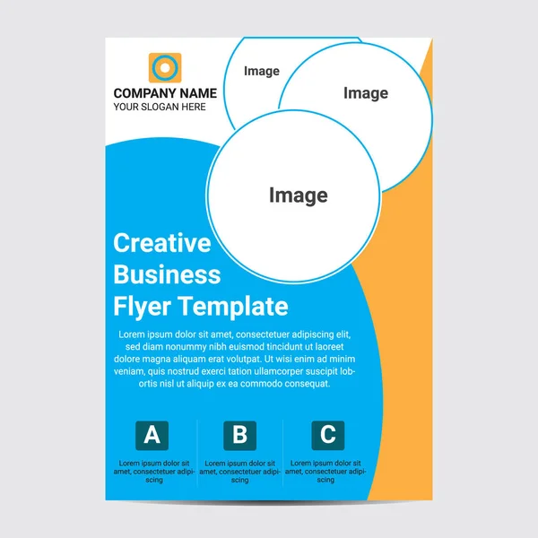 Modèle Flyer Affaires Coloré Unique Créatif Moderne Prêt Imprimer Taille — Image vectorielle