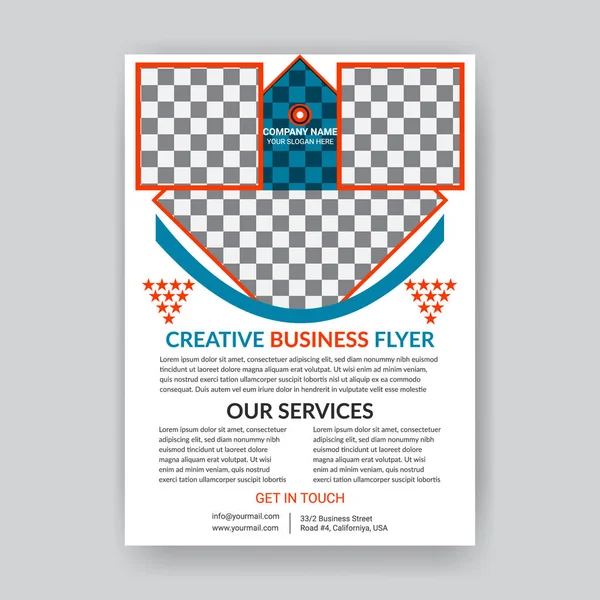 Brochure Commerciale Unique Créative Brochure Entreprise Brochure Newsletter Modèle Dépliant — Image vectorielle