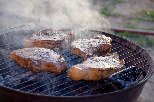 Välsmakande Kött Grillen — Stockfoto