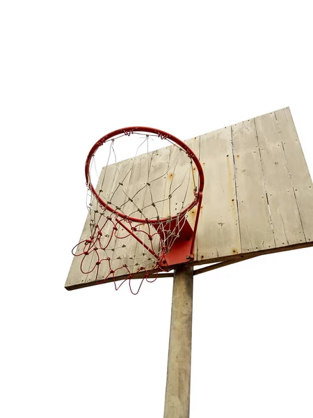 Basketbal hoepel op witte achtergrond — Stockfoto