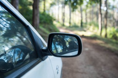 Bir arabanın dikiz aynası..