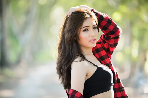 Asiatisch thai unterwäsche mädchen modell — Stockfoto