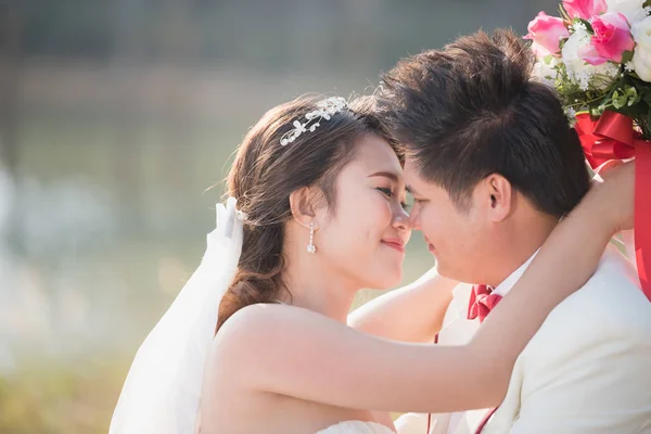 Retrato Casamento Amante — Fotografia de Stock