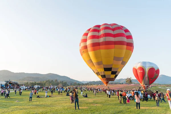 CHIANGRAI, THAILAND - February 18 : International Balloon Fiesta — Stock Photo, Image