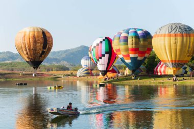 Chiangrai, Tayland - 18 Şubat: Uluslararası Balon Fiesta