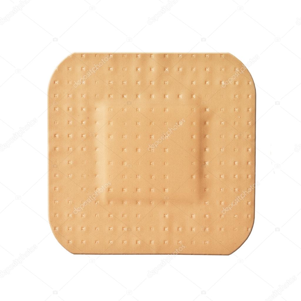 Medical patch isolated on white background