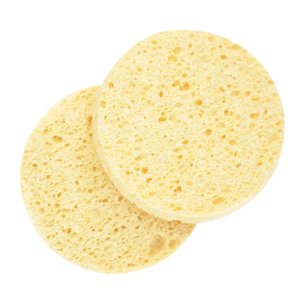 Cosmetic sponge for cleaning face isolate (clipping path) — Stock Photo, Image