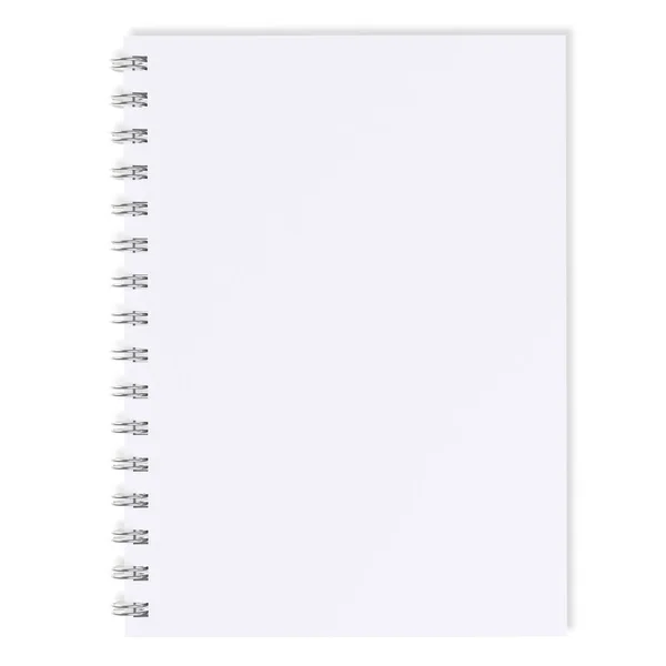 izole beyaz zemin üzerine beyaz notebook