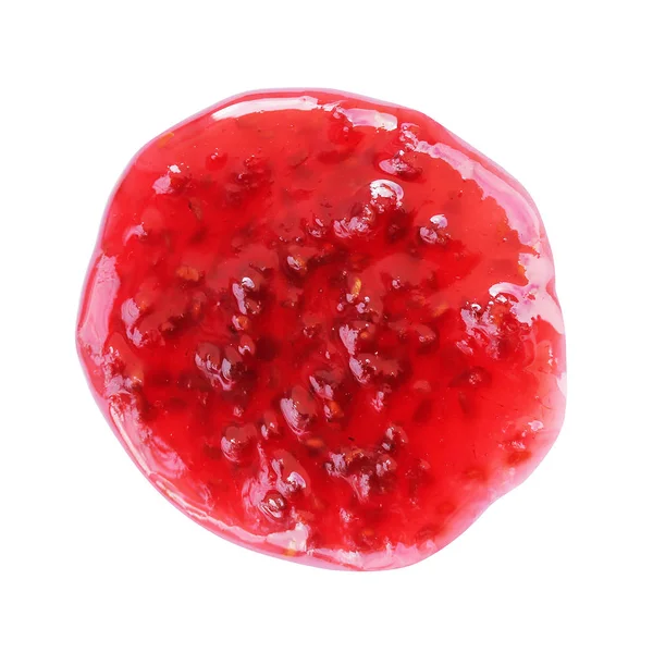 Ahududu reçeli noktalar ve çizgiler beyaz arka plan üzerinde izole