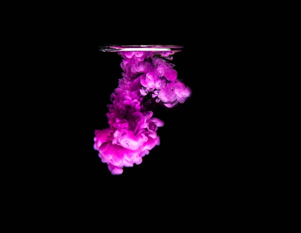 Pink Ink Falls Water Explosion Colored Ink Water — Stock Photo, Image