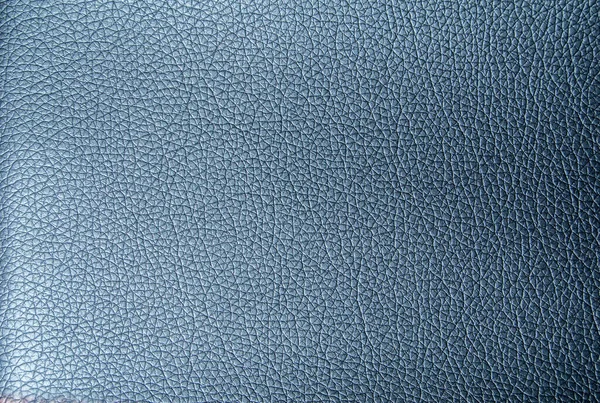 Faux Leather Texture Metallic Blue Artificial Leather Close — Stock Photo, Image