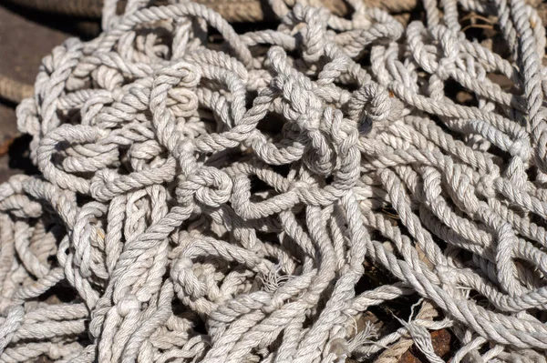 Texture Old Thin Rope Close — Stock Photo, Image