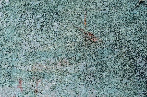 Textura Uma Superfície Antiga Coberta Com Tinta Azul Seca — Fotografia de Stock