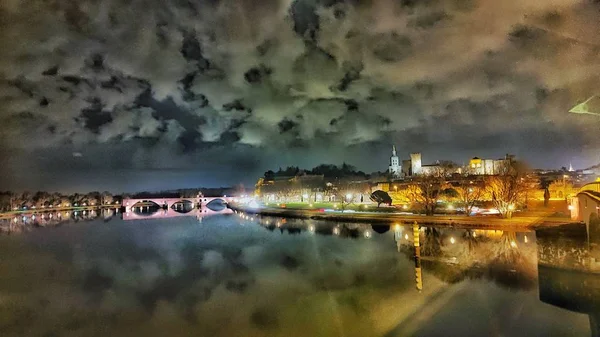 Avignon France 84000 Avignon Night City — Stock Photo, Image