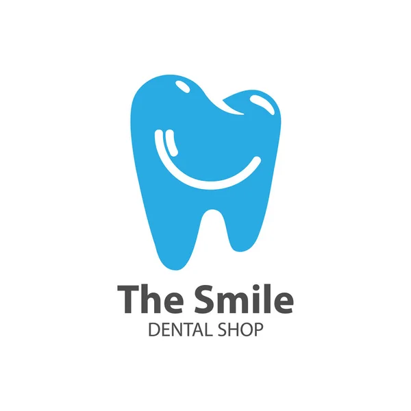 Gülümseme Şeklinde Diş Fırçası Şeklinde Diş Logosu Vektör Eps — Stok Vektör