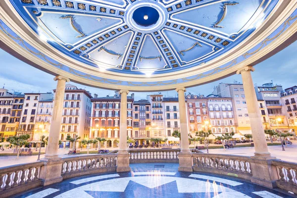 Pamplona Navarra Piazza Del Castillo Nella Vista Serale Dall Interno — Foto Stock