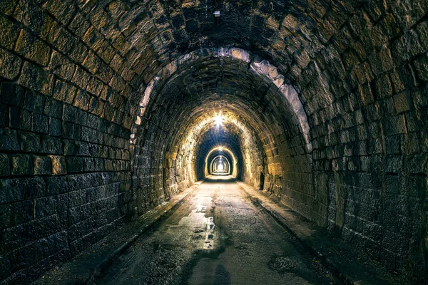 Ancien Tunnel Routier Avec Lumières Tunel Margecansky Tunnel Margecany Région — Photo