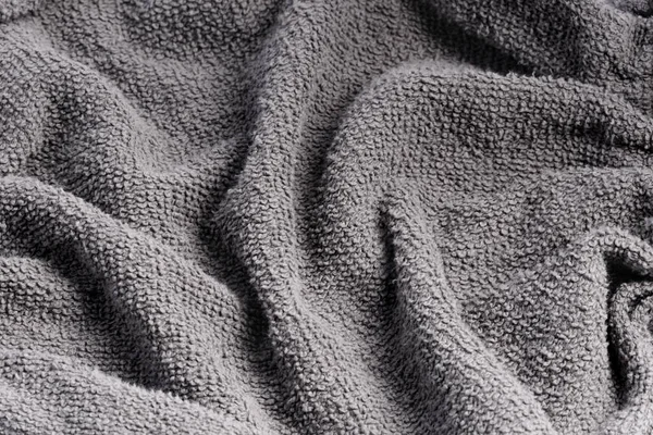 Terry Textuur Stof Handdoek Smaragd Grijs Kleur — Stockfoto