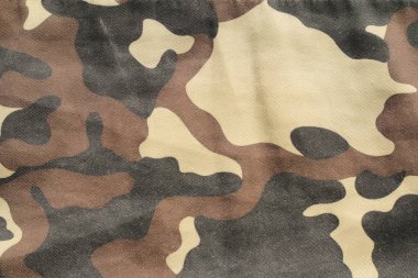 Askeri üniforma yüzeyine yakın çekim.