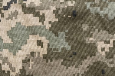 Askeri üniforma yüzeyine yakın çekim.