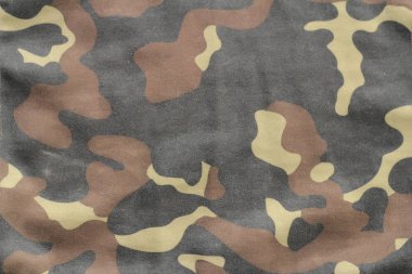Kamuflaj arka plan dokusu, askeri üniforma yüzeyini kapatın.