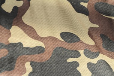 Kamuflaj arka plan dokusu, askeri üniforma yüzeyini kapatın.