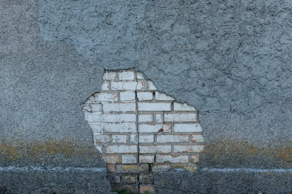 Tegelstruktur Vägg Med Sprickor Och Repor — Stockfoto