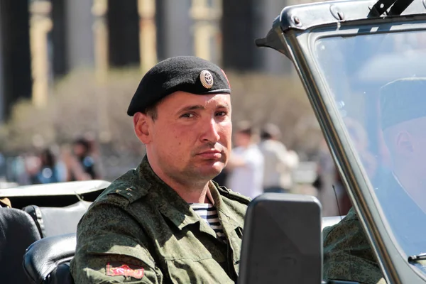 Sankt Petersburg Ryssland Maj 2013 Ryska Soldater Gatorna Segerparaden Andra Royaltyfria Stockfoton