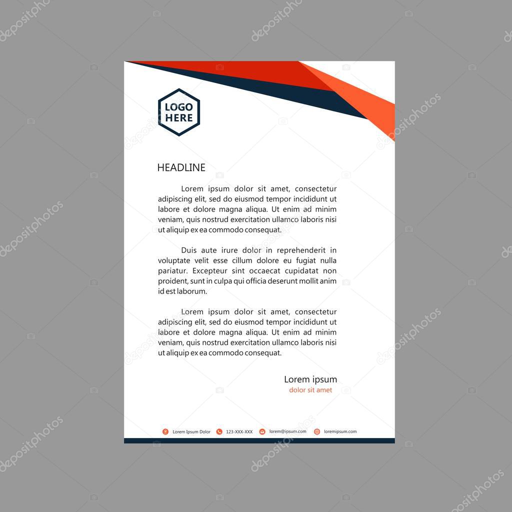 donker business style letterhead template design. simple, modern and can be used immediately.