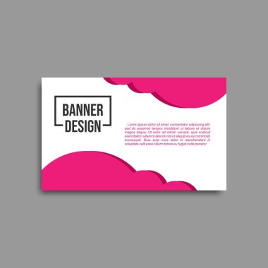 Lüks pembe pankart şablon tasarımı. Basit, modern ve hemen kullanılabilir..