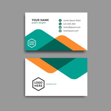 Lüks renkli iş şablonu tasarımı. Basit, modern ve hemen kullanılabilir..