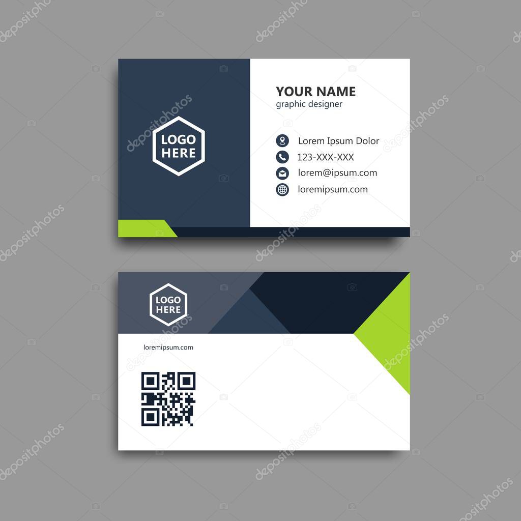 luxury green blue smooth businesscard template design. simple, modern and can be used immediately.