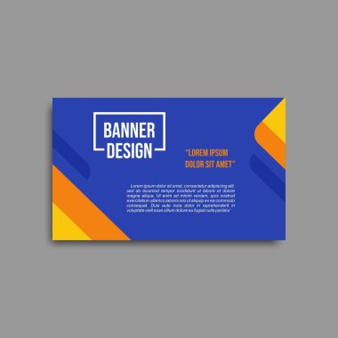 mavi sarı sanatsal afiş şablon tasarımı. Basit, modern ve hemen kullanılabilir..