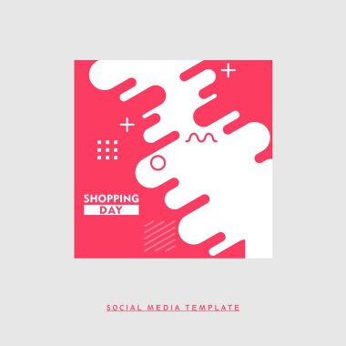 pembe sosyal medya şablon vektör tasarımları