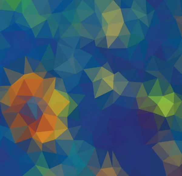 Mavi, yeşil ve turuncu üçgen.