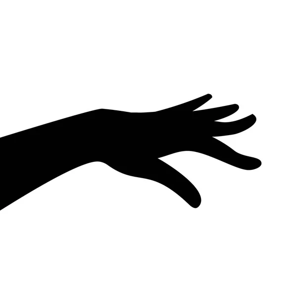 Human hand silhouette — Stock Vector