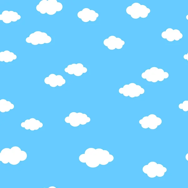 Nuages blancs sur motif bleu — Image vectorielle