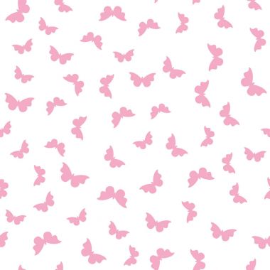 Sevimli pembe kelebekler rasgele desen