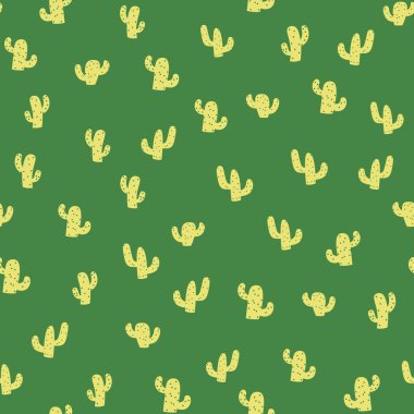 Yeşil şirin sorunsuz kaktüs desen